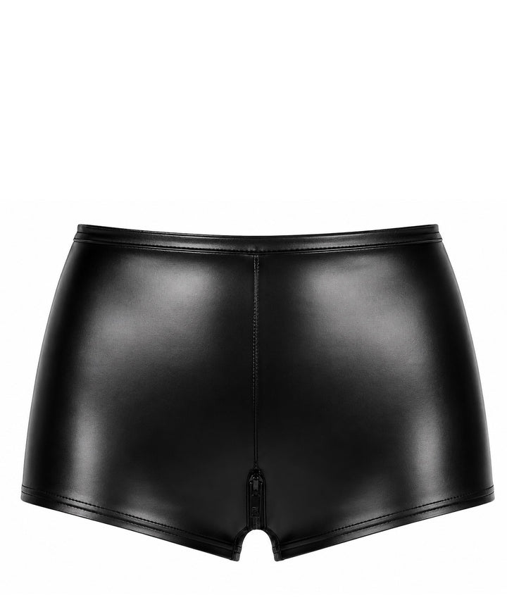 Noir Handmade F411 Do Not Disturb Shorts – Powerwetlook Highwaist mit Schnürung Rücken