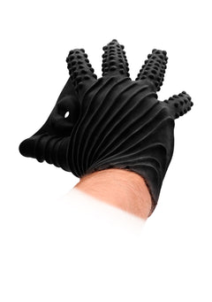 FistIt Silikon Masturbations Handschuh – Strukturierter Handjob-Handschuh mit Noppen & Rillen