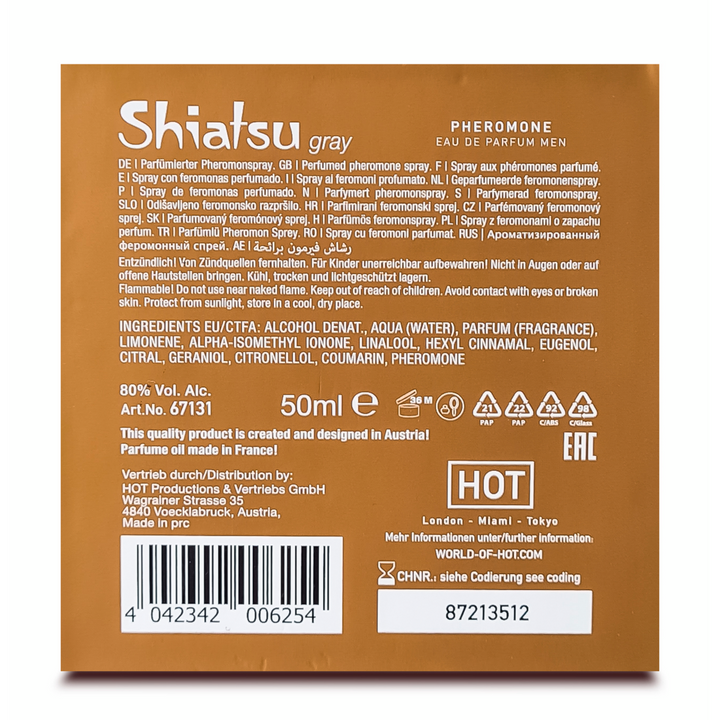 Shiatsu Pheromon Parfüm Grey für Herrn 50 ml