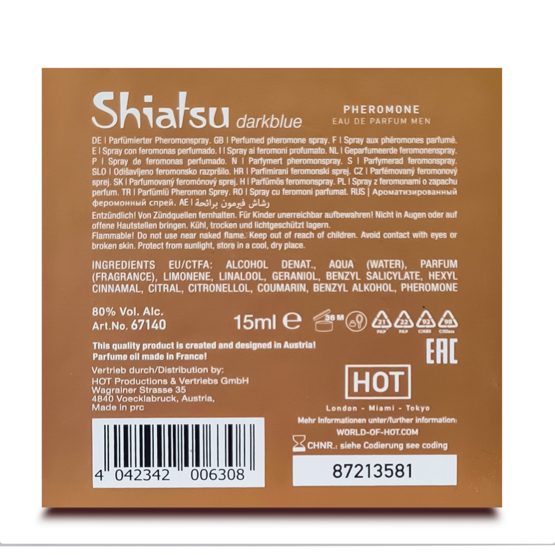 Shiatsu Pheromon Parfüm Darkblue für Herrn 15 ml (Kopie)