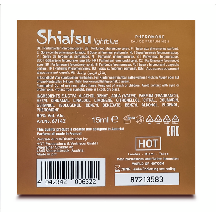 Shiatsu Pheromon Parfüm Lightblue für Herrn 15 ml