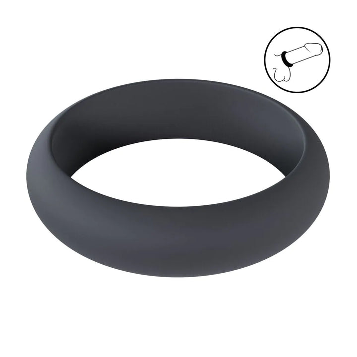 Levelz - Wide O Silikon Penisring XXL 55mm schwarz