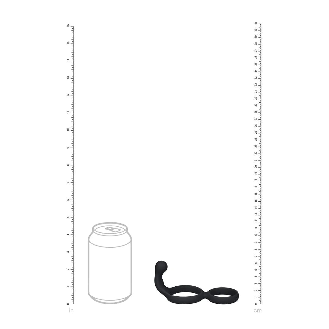 Levelz - Doppel-Penisring mit Anal-Stimulator schwarz