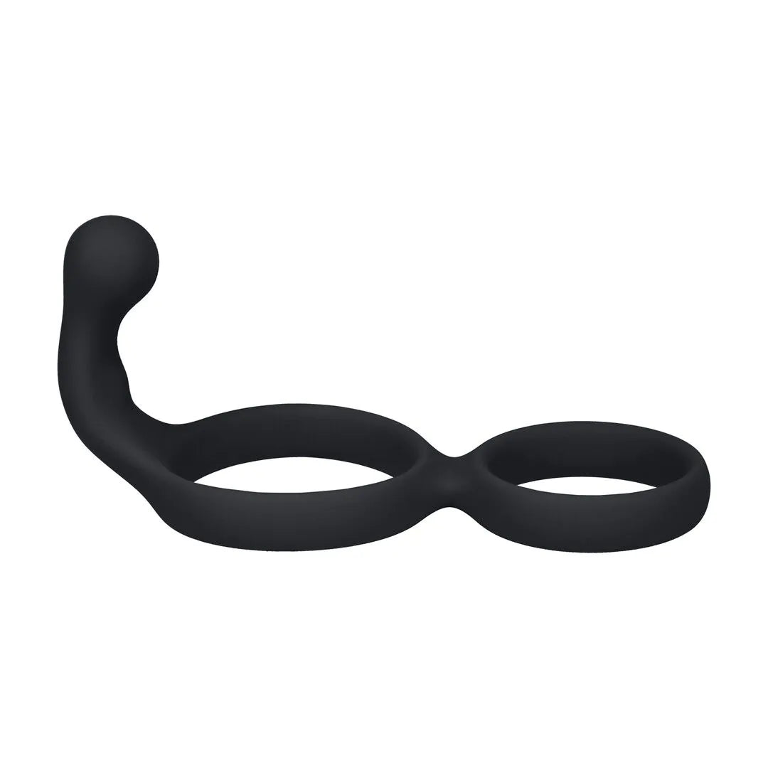 Levelz - Doppel-Penisring mit Anal-Stimulator schwarz