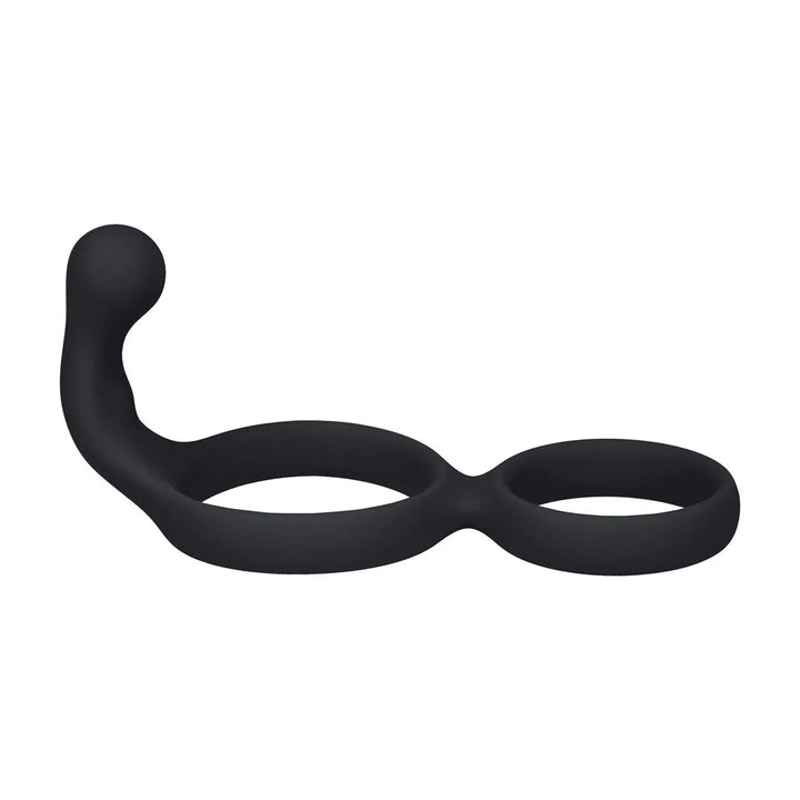 Levelz - Doppel-Penisring mit Anal-Stimulator schwarz