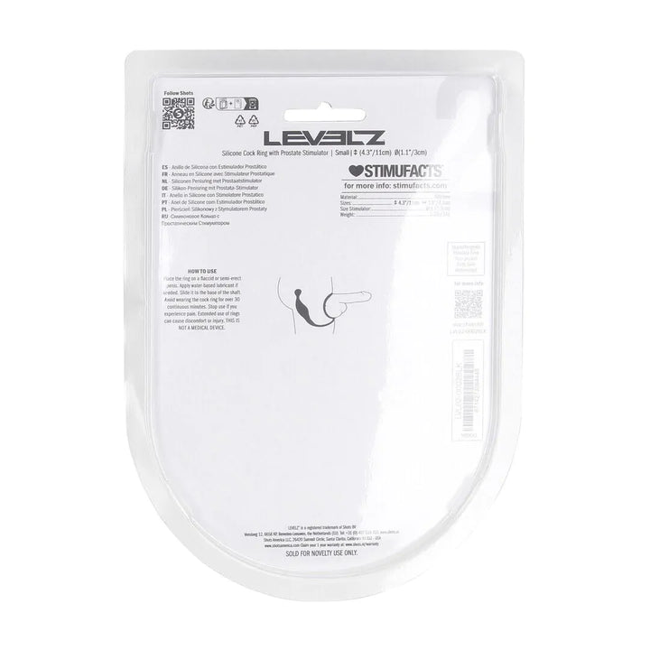 Levelz - Penisring mit Prostata-Stimulator S schwarz