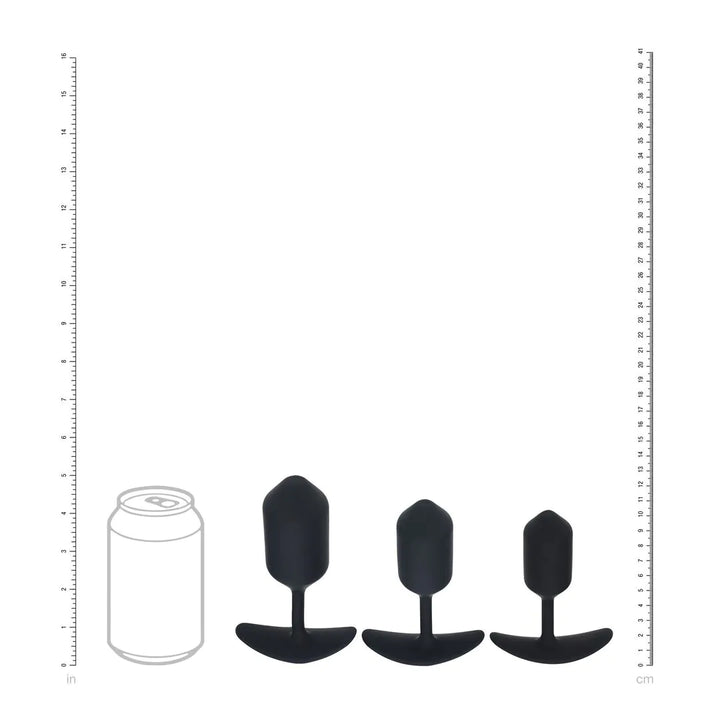 Levelz - Hexagonale Analplugs im Set S/M/L schwarz