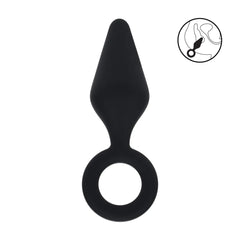 Levelz - Analplug mit Schlaufe L schwarz