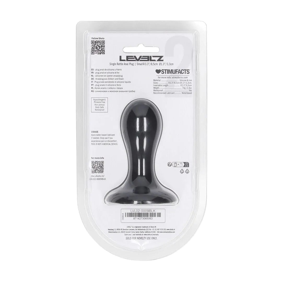 Levelz - Analplug S mit 1 Perle schwarz