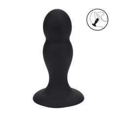 Levelz - Analplug M mit 2 Perlen schwarz