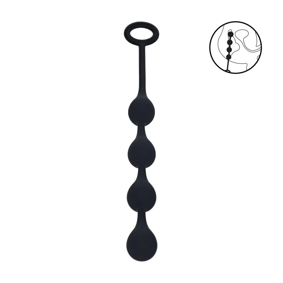 Levelz - S Analkette mit 4 Silikontropfen 20mm