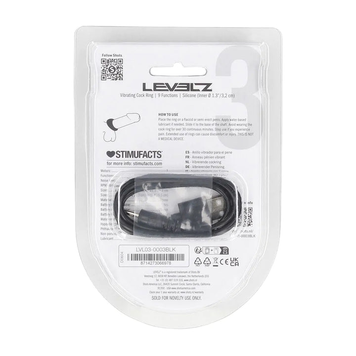 Levelz - Vibrierender Penisring schwarz