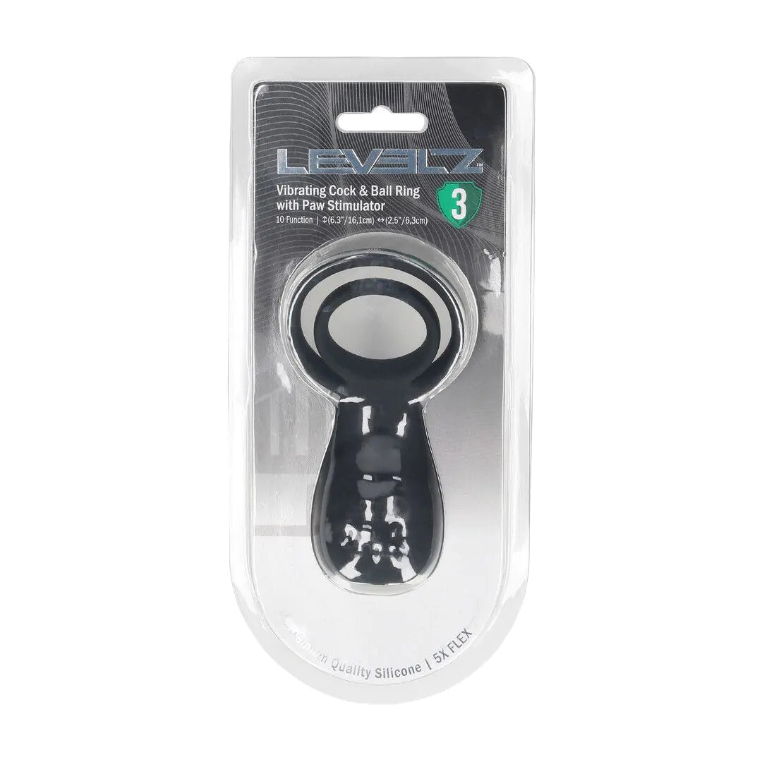 Levelz - Vibrierender Penis- und Hodenring mit Pfotenstimulator