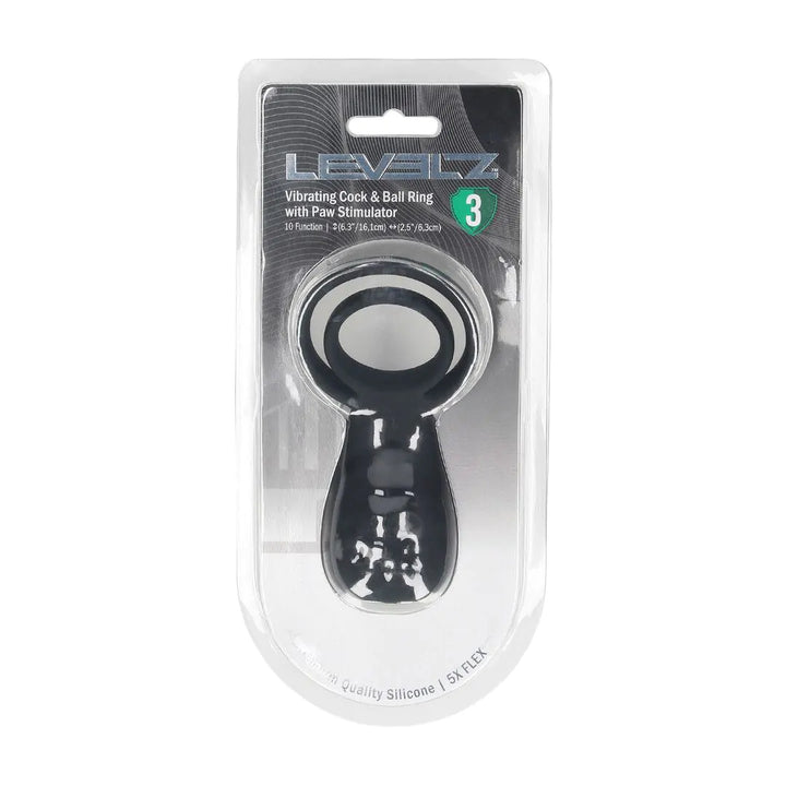 Levelz - Vibrierender Penis- und Hodenring mit Pfotenstimulator