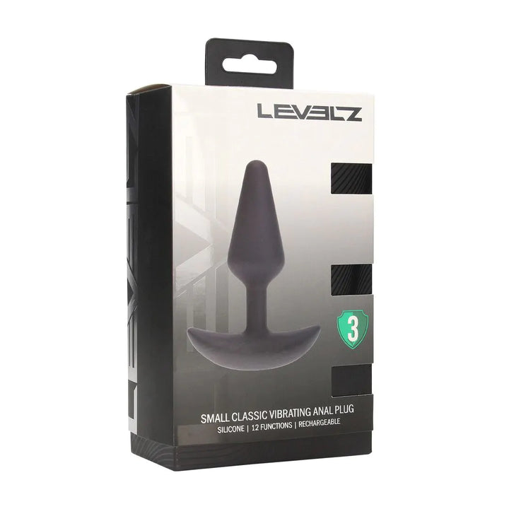 Levelz - Klassischer vibrierender Analplug S schwarz