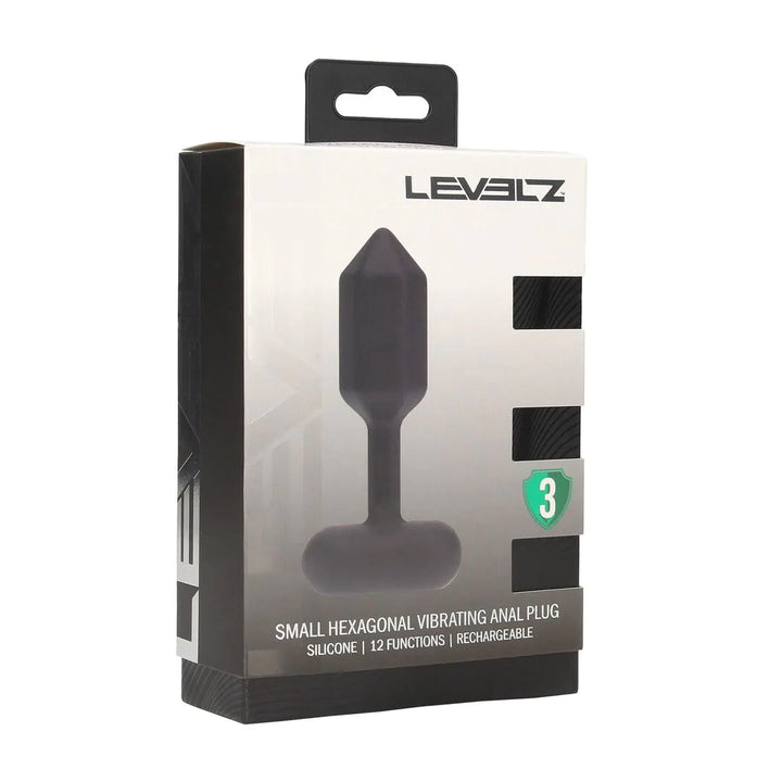 Levelz - Hexagonaler vibrierender Analplug S schwarz