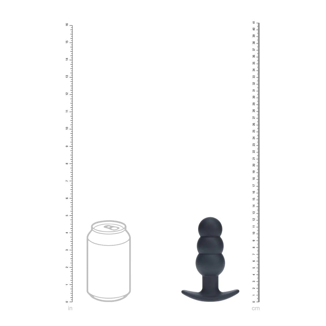 Levelz - Vibrierender Analplug mit drei Kugeln schwarz