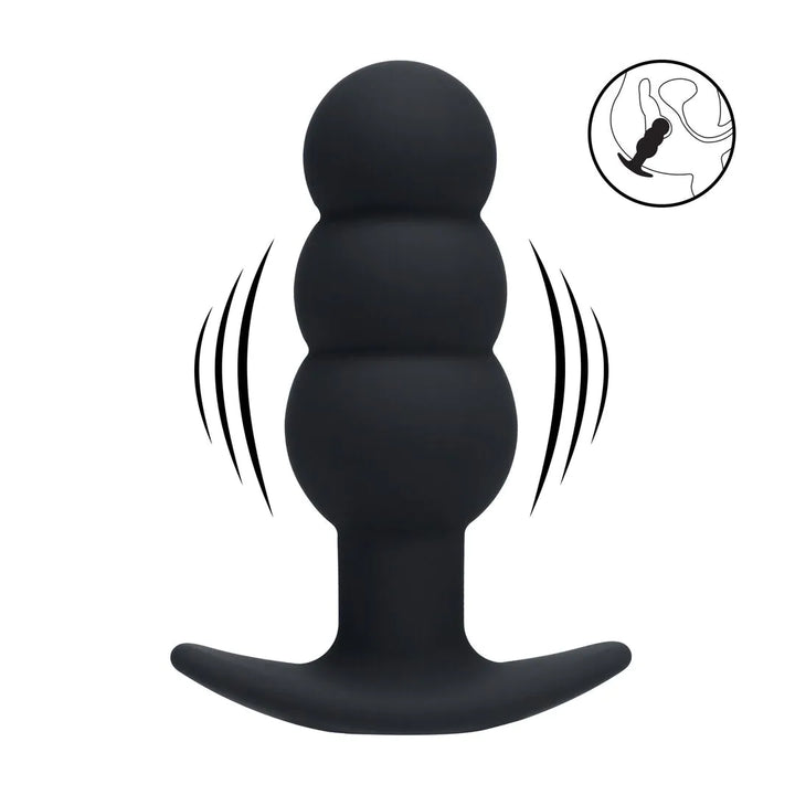 Levelz - Vibrierender Analplug mit drei Kugeln schwarz