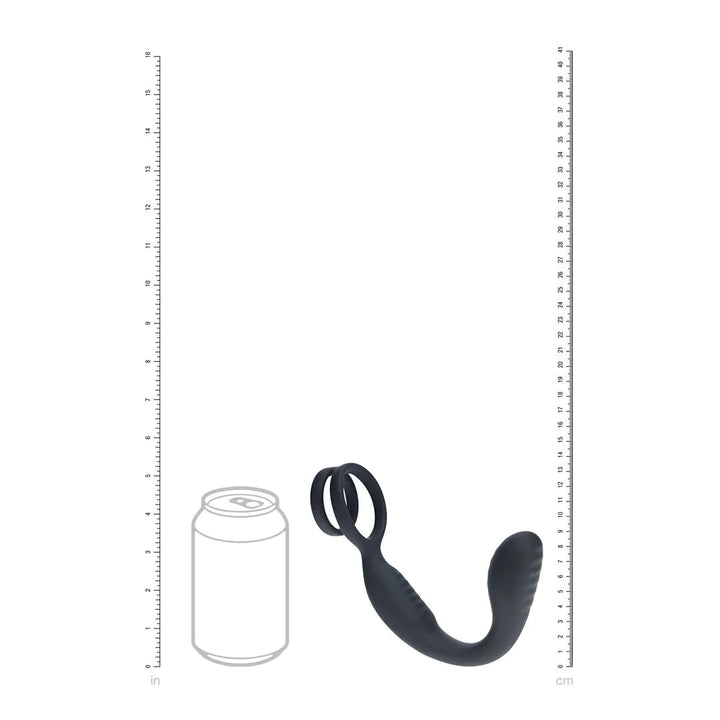 Levelz - Vibrierender Prostatastimulator mit Hoden- und Penisring schwarz