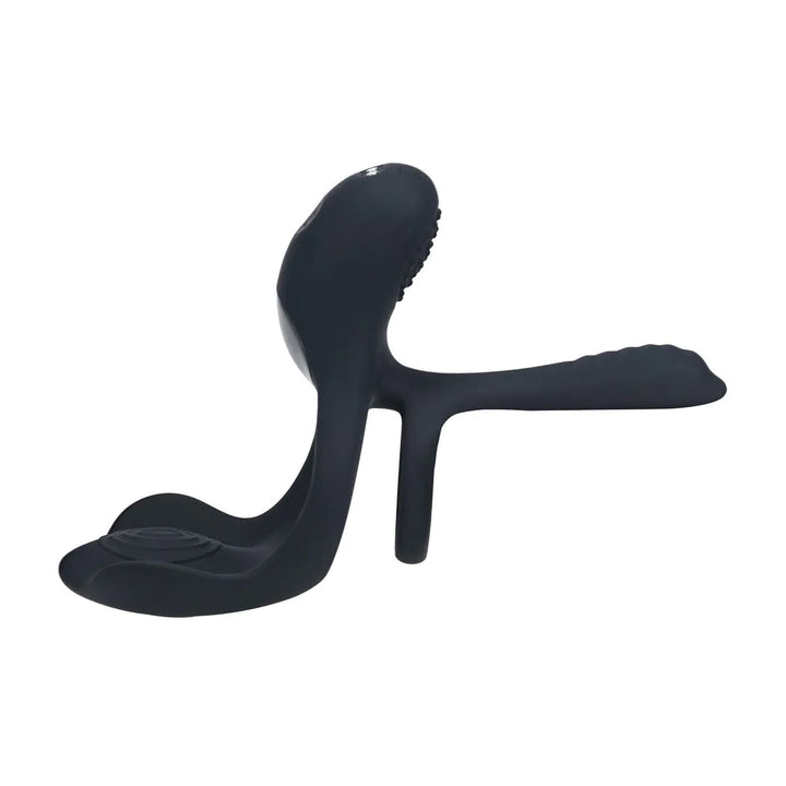 Levelz - Penisring mit Vaginal-, Klitoris- und Perineumsstimulator schwarz