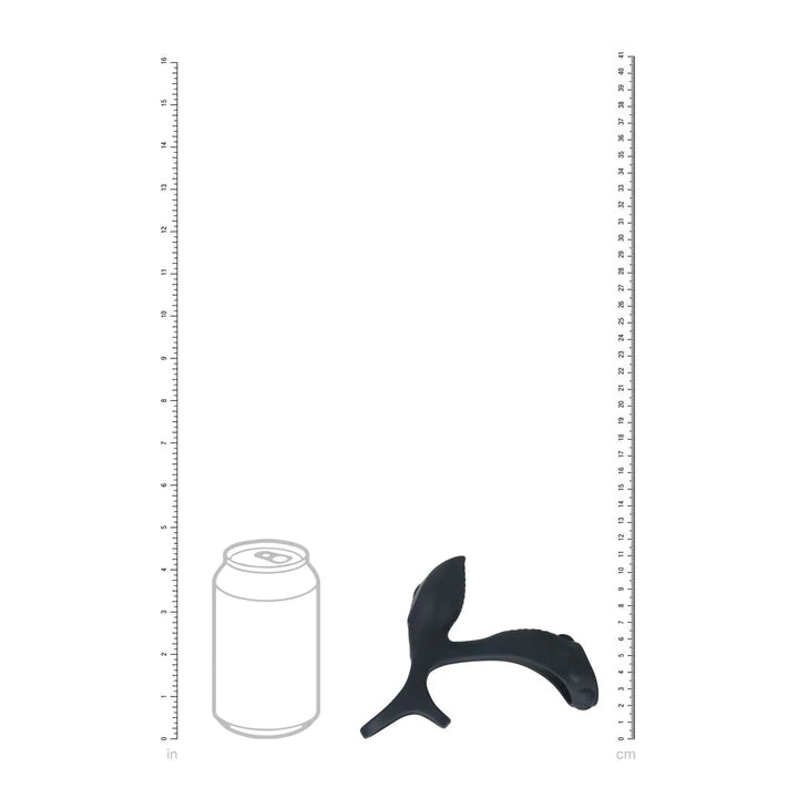 Levelz - Vibrierender Penis- und Hodenring mit Schaftschlaufe schwarz