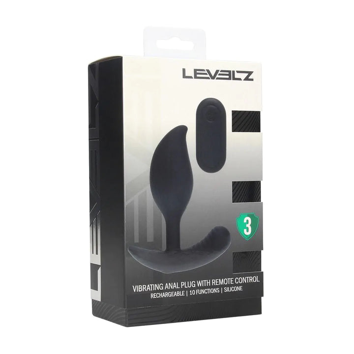 Levelz - Vibrierender Prostata-Stimulator aus Liquid-Silikon mit Fernbedienung schwarz