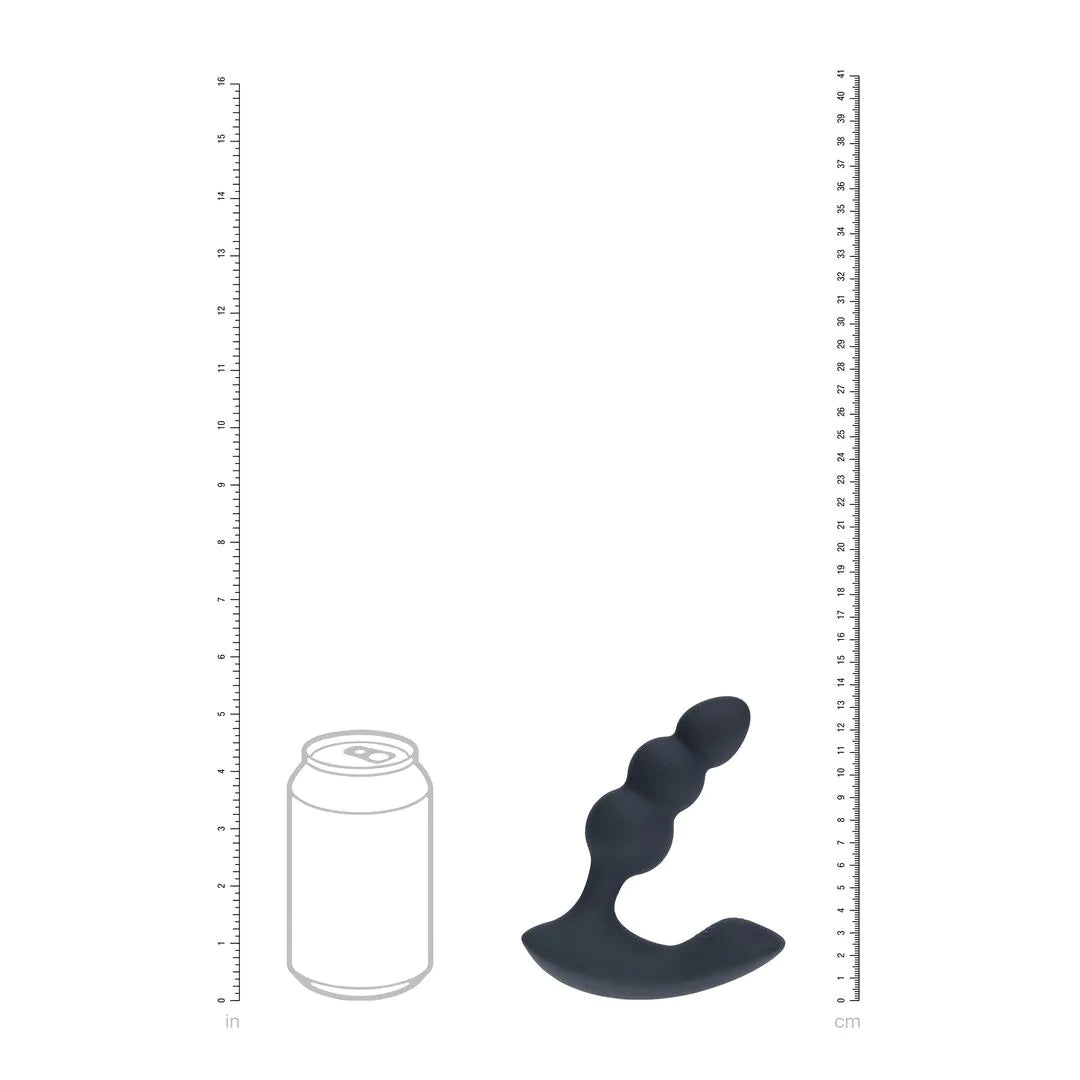 Levelz - Vibrierender Prostata-Stimulator mit drei Kugeln und Fernbedienung schwarz