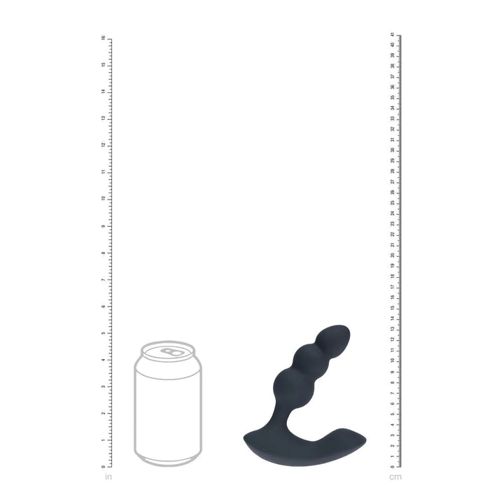 Levelz - Vibrierender Prostata-Stimulator mit drei Kugeln und Fernbedienung schwarz