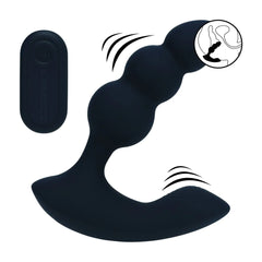 Levelz - Vibrierender Prostata-Stimulator mit drei Kugeln und Fernbedienung schwarz