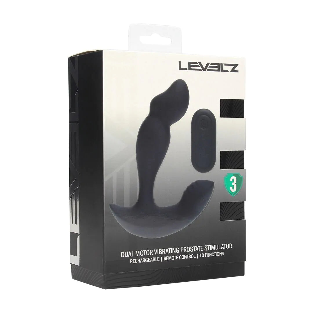 Levelz - Klopfender Prostata-Stimulator mit Fernbedienung schwarz