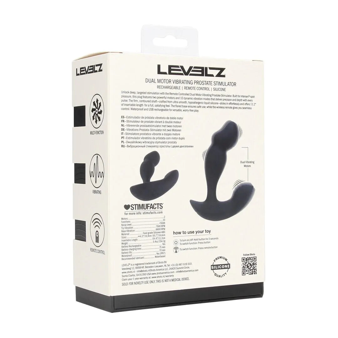 Levelz - Klopfender Prostata-Stimulator mit Fernbedienung schwarz