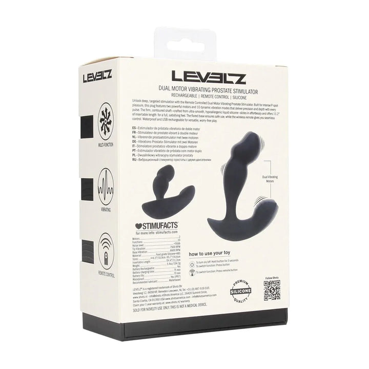 Levelz - Klopfender Prostata-Stimulator mit Fernbedienung schwarz