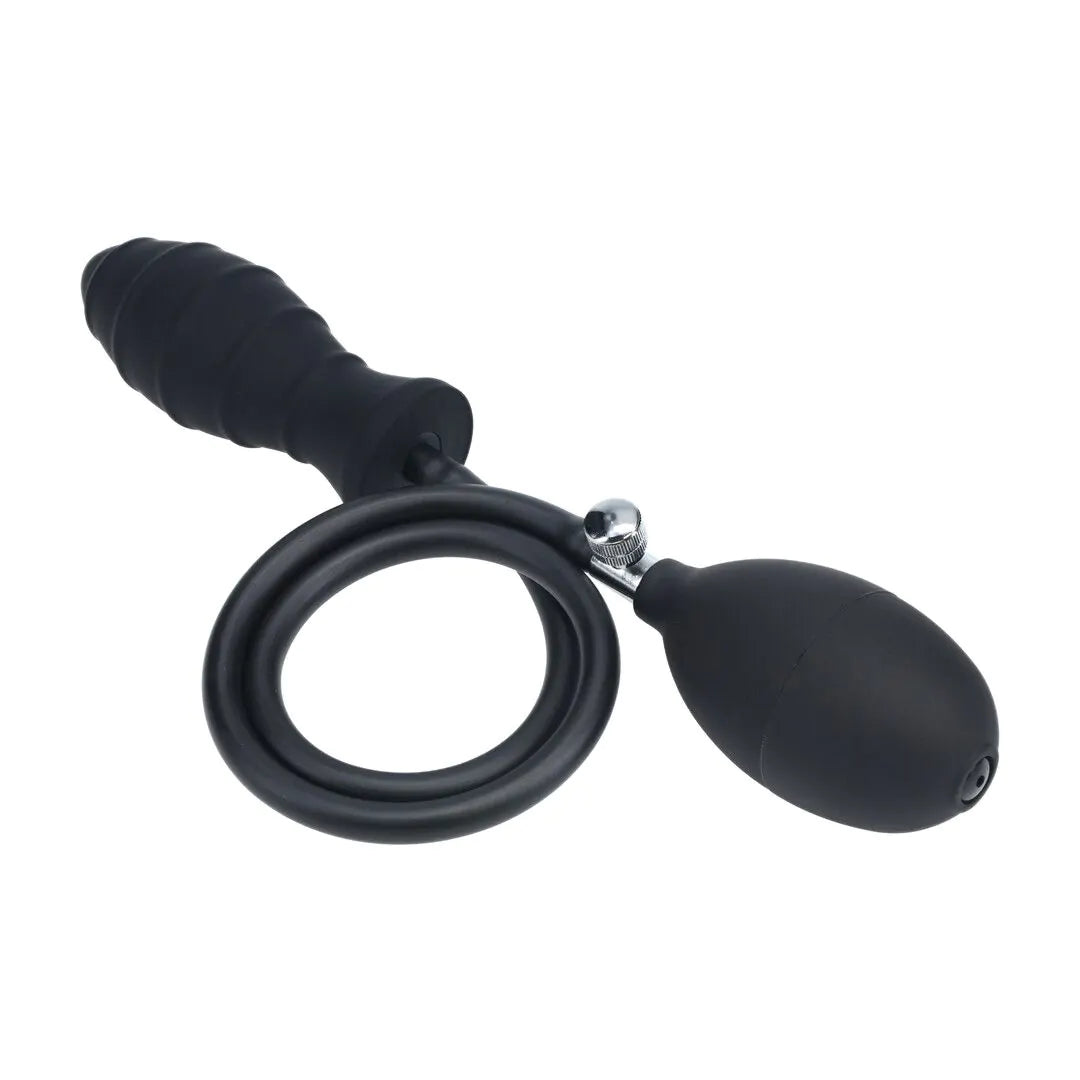 Geriffelter aufblasbarer Analplug bis 15cm schwarz | Levelz KinkySabine Geriffelter aufblasbarer Analplug bis 15cm schwarz | Levelz KinkySabine