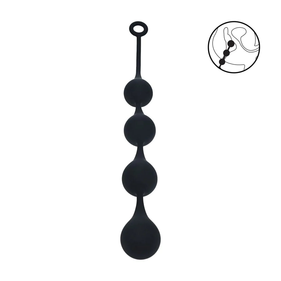 Levelz - XL Analkette mit 4 Silikontropfen 50mm