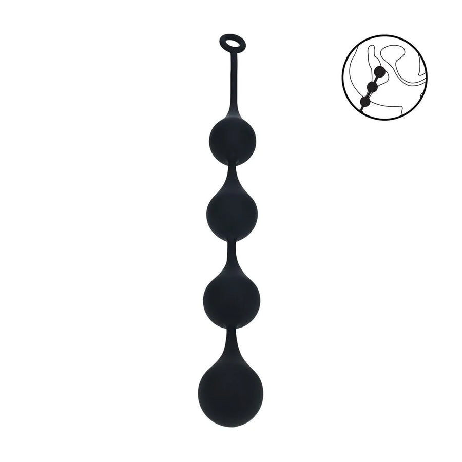 Levelz - XXL Analkette mit 4 Silikontropfen 60mm