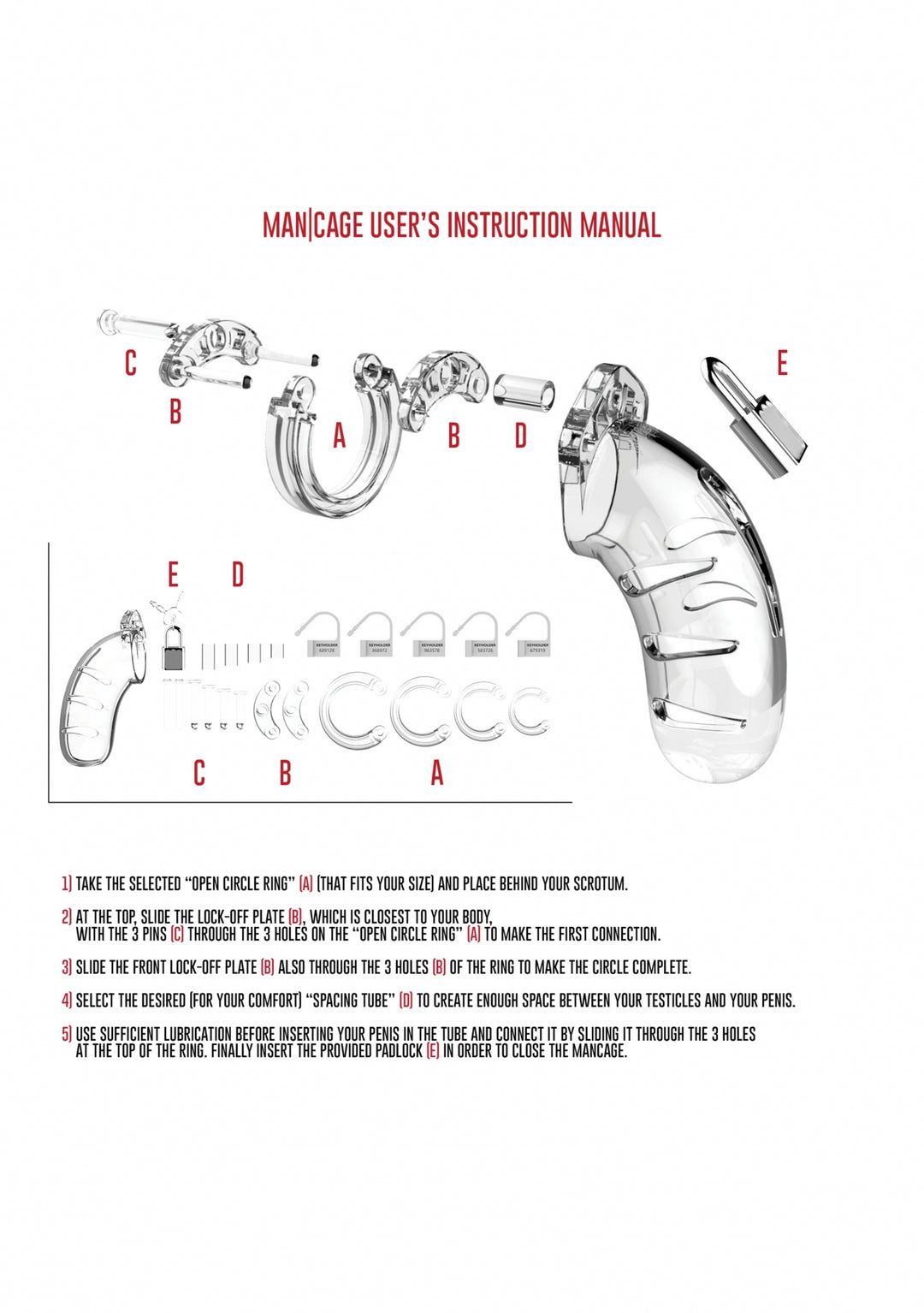 ManCage - 01 Keuschheitskäfig 9,00 cm  transparent