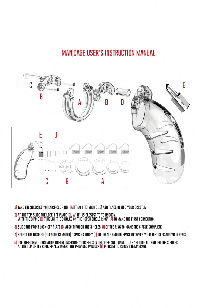 ManCage - 02 Keuschheitskäfig 9,00 cm transparent