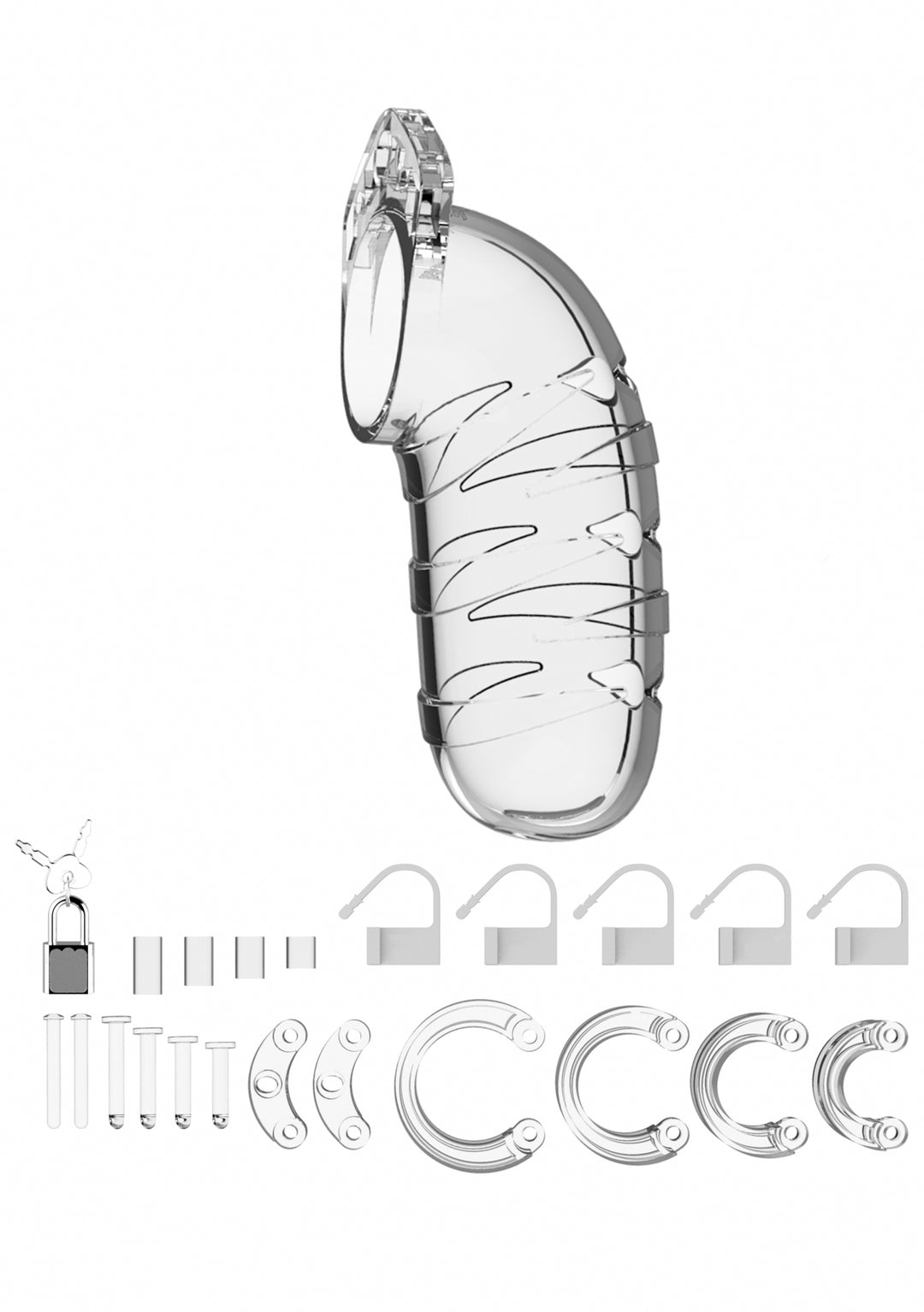 ManCage - 05 Keuschheitskäfig 14,00 cm transparent