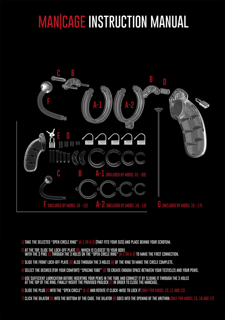 ManCage - 15 Keuschheitskäfig 9,00 cm mit integriertem Silikon Dilator transparent