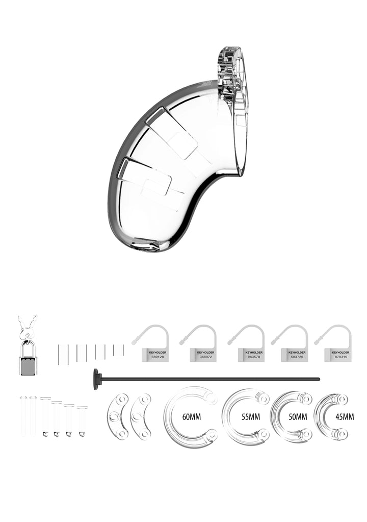 ManCage - 15 Keuschheitskäfig 9,00 cm mit integriertem Silikon Dilator transparent