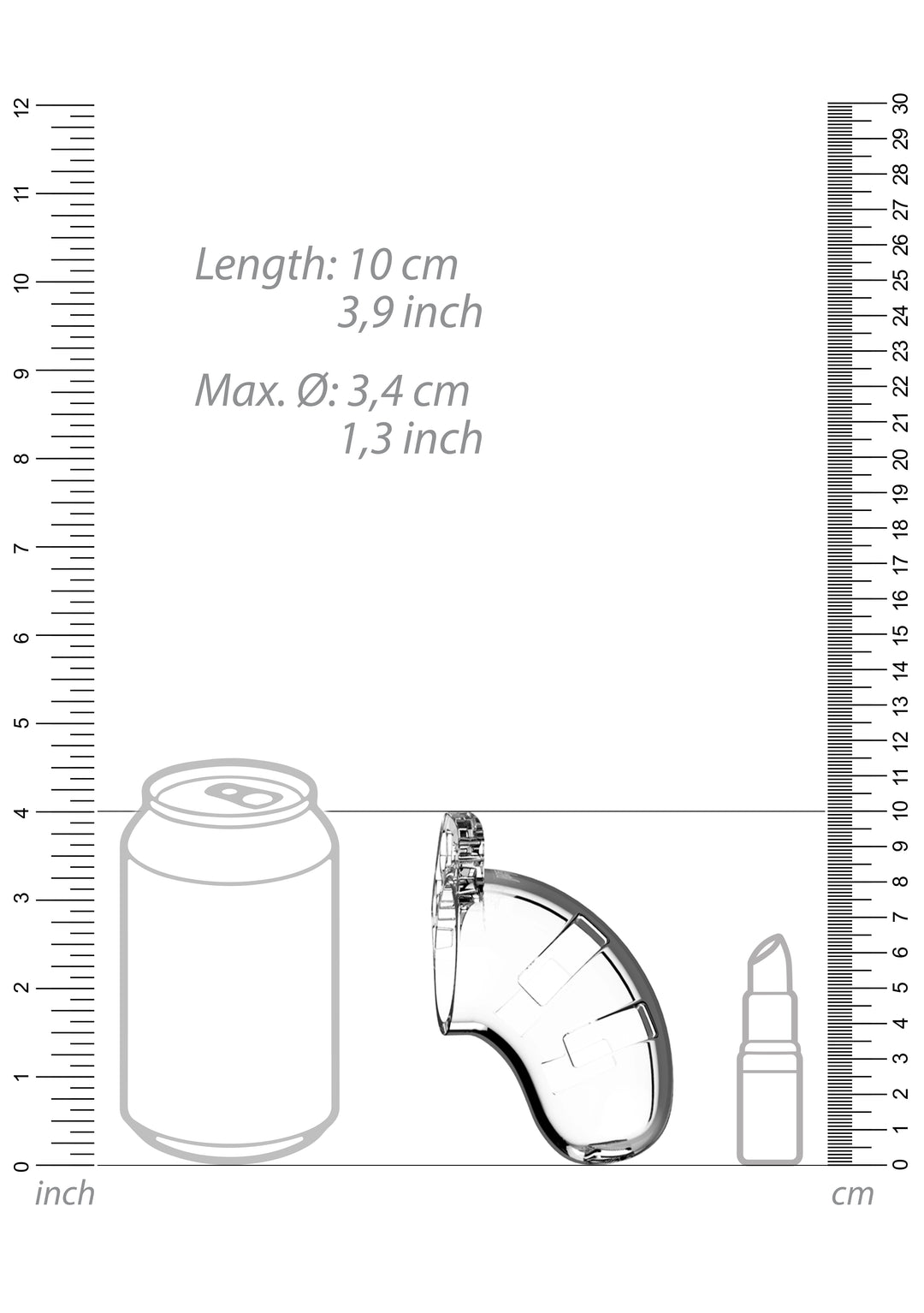 ManCage - 15 Keuschheitskäfig 9,00 cm mit integriertem Silikon Dilator transparent