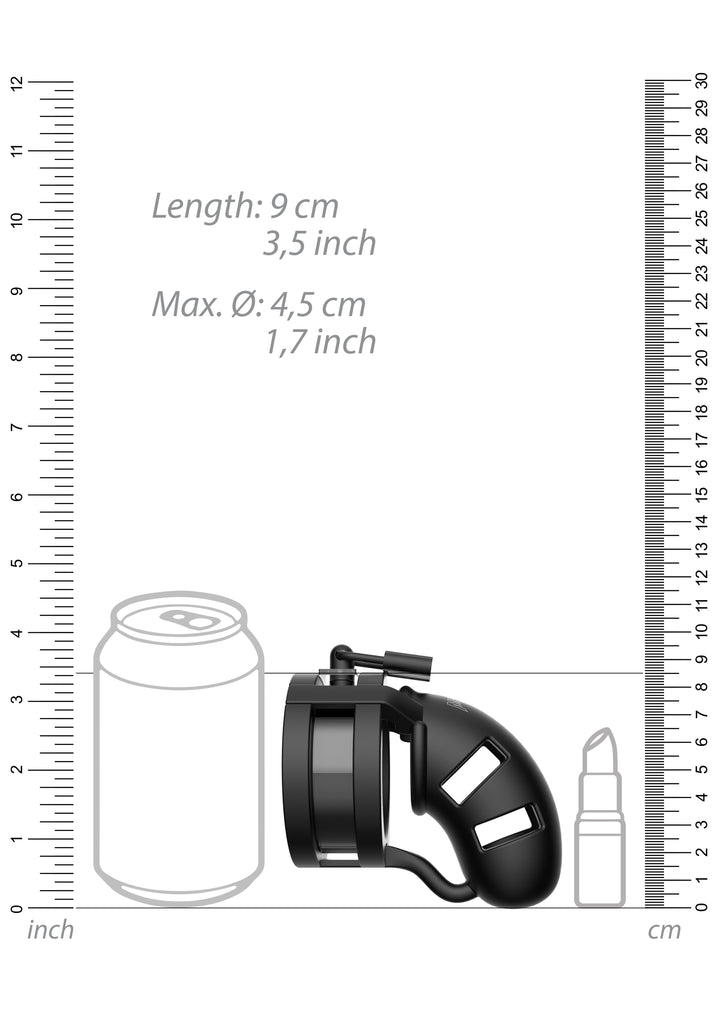 ManCage - 18 Keuschheitskäfig 9,00 cm mit Hodenteiler schwarz