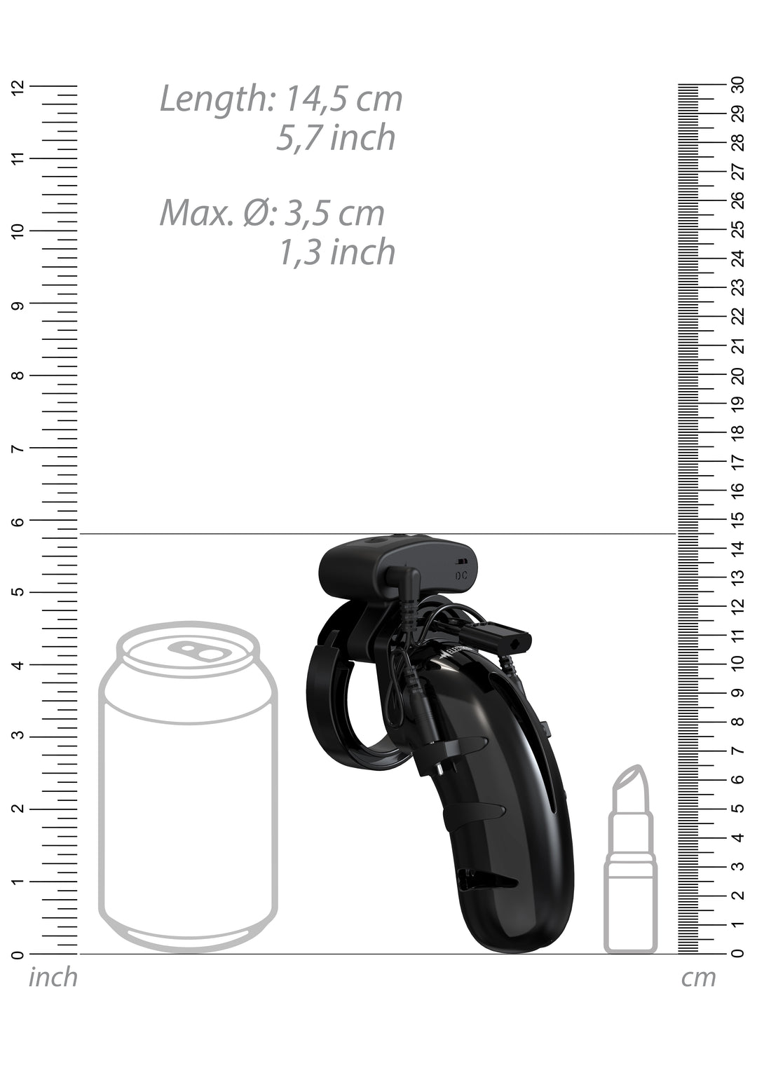 ManCage - 22 Keuschheitskäfig mit E Stim 11,50 cm