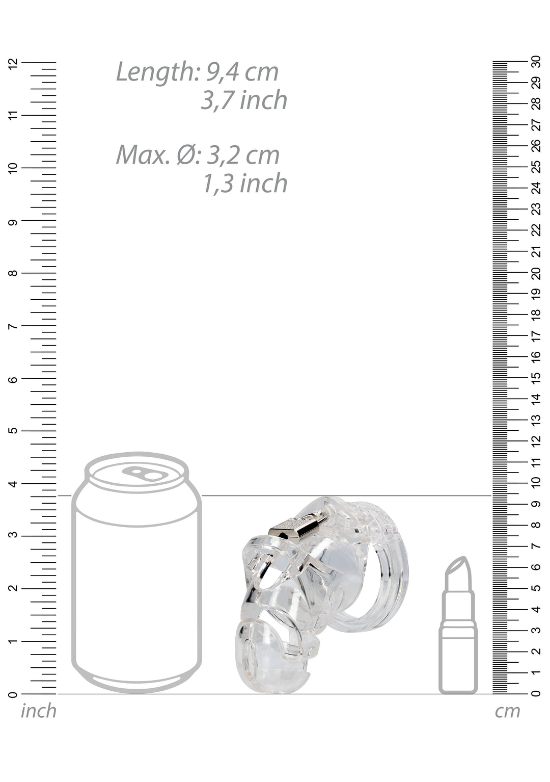 ManCage - 25 Keuschheitskäfig 9,00 cm transparent