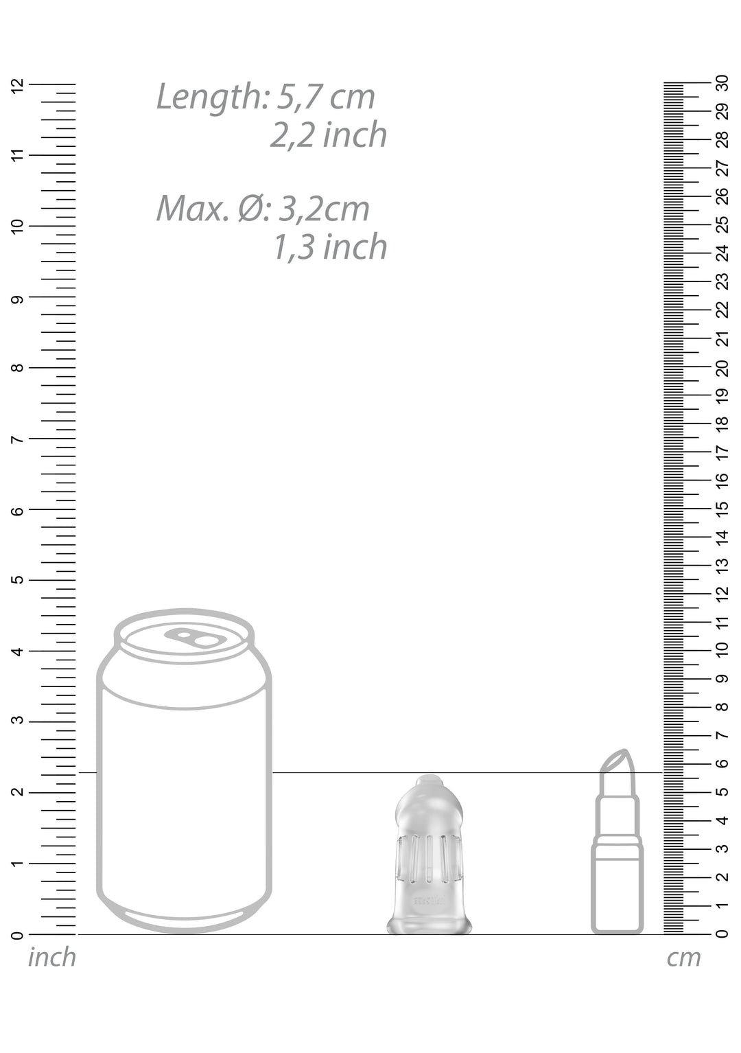 ManCage - 29 Keuschheitskäfig 6,00 cm aus TPE transparent