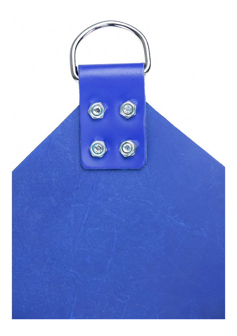 Mr Sling Leder Sling Mit Vier Anschlagpunkten Blau – Detailaufnahme Vorderseite
