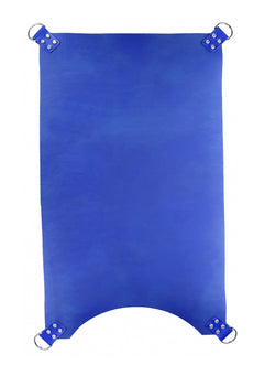 Mr. Sling - Leder Sling mit vorderem Ausschnitt blau