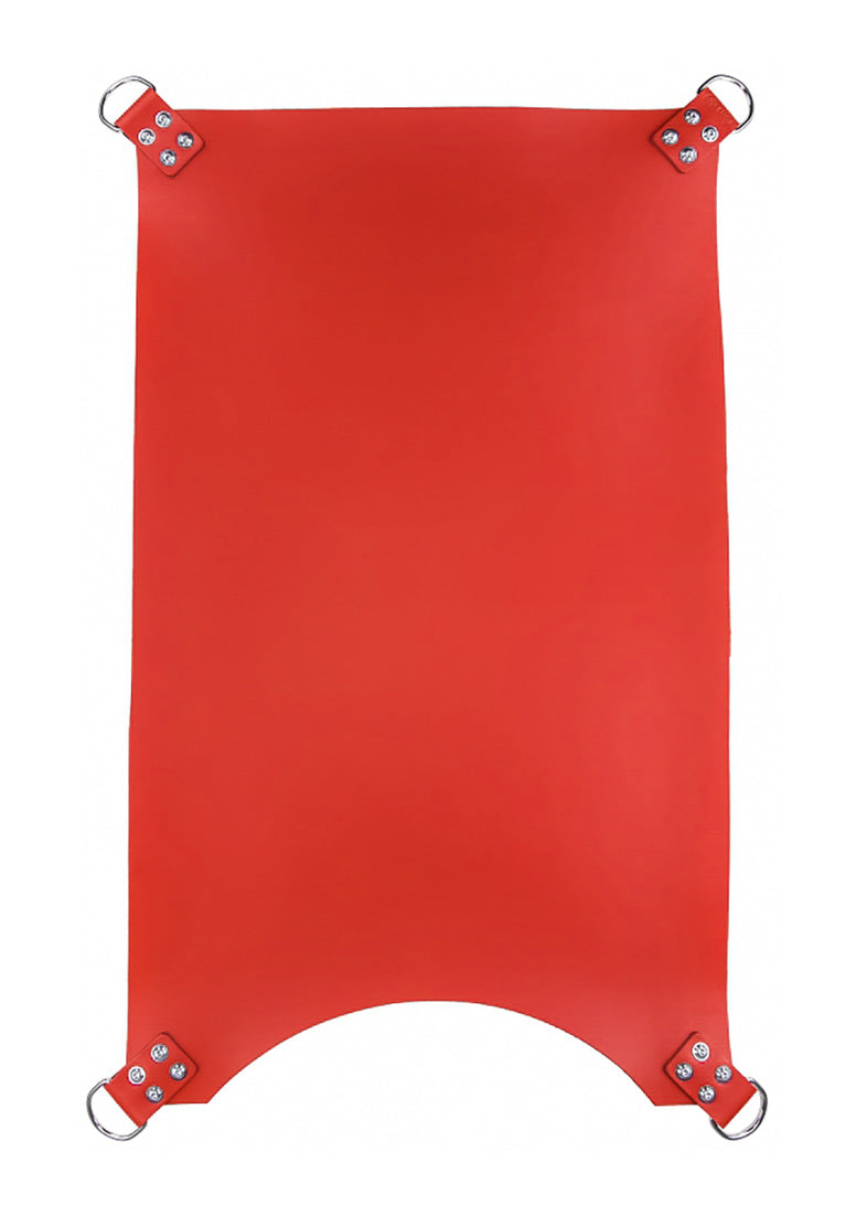 Mr. Sling - Leder-Sling mit vorderem Ausschnitt rot