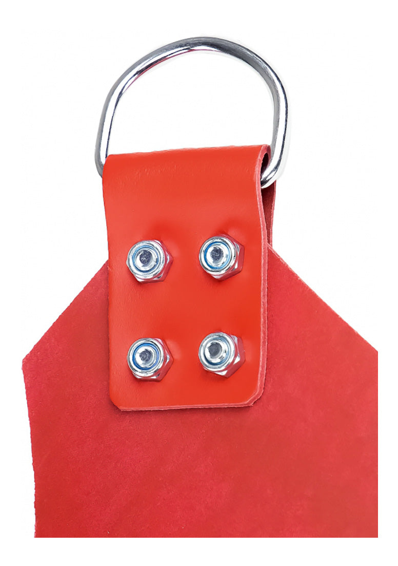 Mr Sling Leder Sling Mit Vorderem Ausschnitt Rot – Detailaufnahme Vorderseite