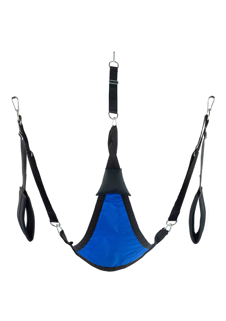 Mr. Sling   Dreiecks Sling Blau, Default Title – Hauptansicht: verführerisch präsentiert